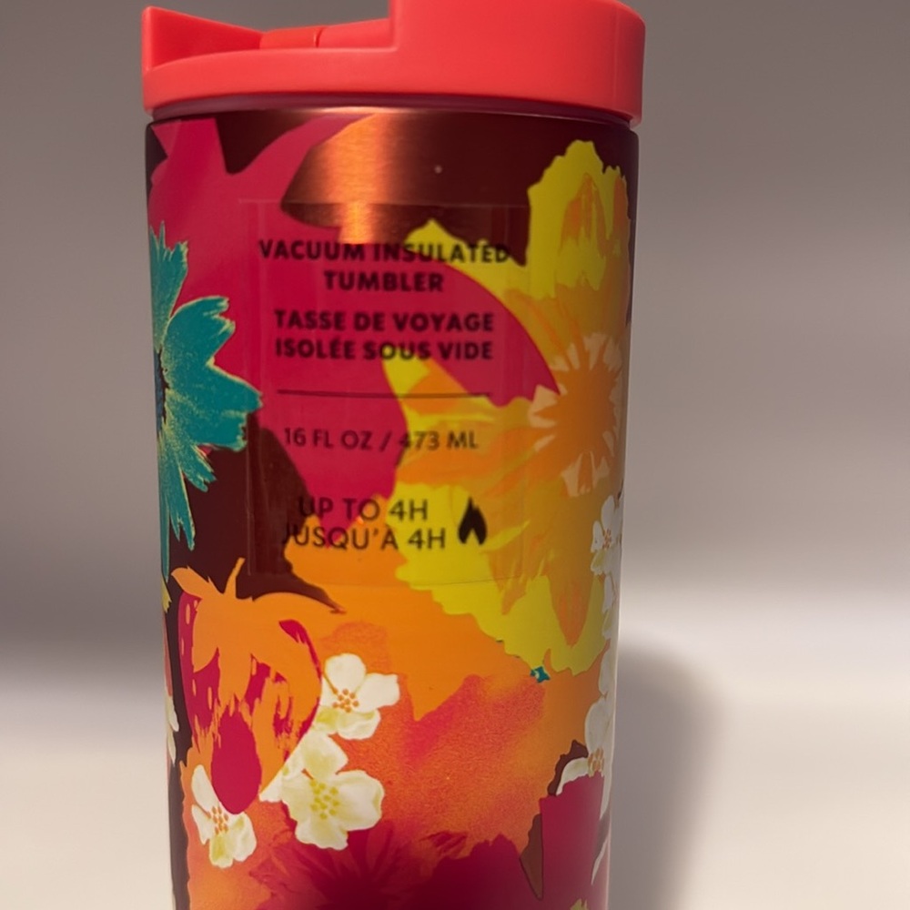 2022 Strawberry Stainless Steel Travel Tumbler 16 oz NWT Starbucks - Picture 2 of 4